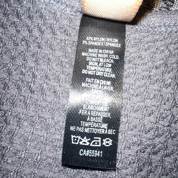 Harlow waffle snap crop top/ bralette, racerback, grey, NWT - Picture 10 of 10